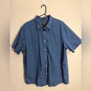 Eddie Bauer Blue Checkered Men's Shirt